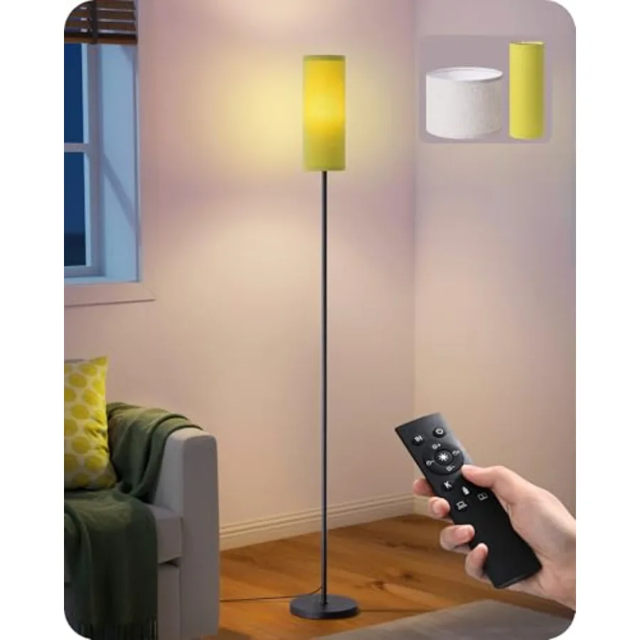 Modern Floor Lamps for Living Room, 63.7" Colorful Floor Lamp with Two Shades, Remote Control Feet Switch, 2700-6000K Dimmable
Modern Floor Lamps for Living Room, 63.7" Colorful Floor Lamp with Two Shades, Remote Control Feet Switch, 2700-6000K Dimmable