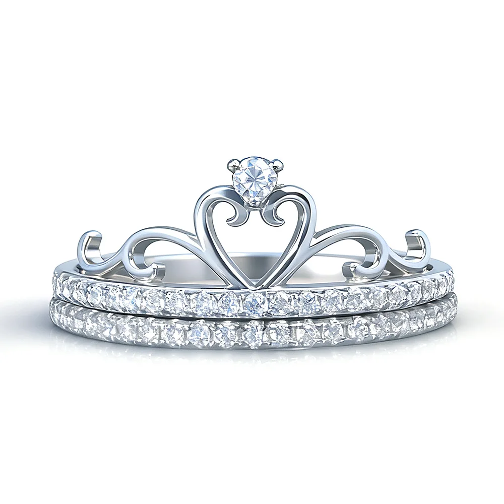 New S925 silver love crown ring female princess wind cover ring stacked wearing women's elegant exquisite jewelry
New S925 silver love crown ring female princess wind cover ring stacked wearing women's elegant exquisite jewelry