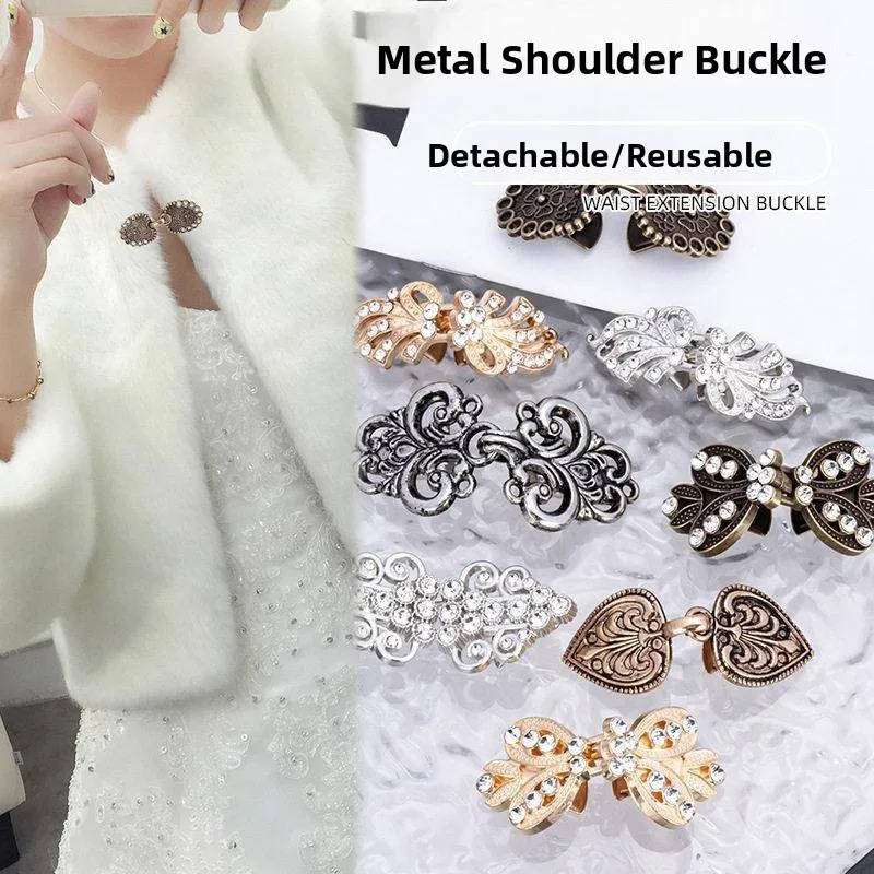 Retro Shoulder Scarf Clip Women's Diamond Embedded Sweater Button Alloy Fixed Shirt Collar Clip Fashion Accessory
Retro Shoulder Scarf Clip Women's Diamond Embedded Sweater Button Alloy Fixed Shirt Collar Clip Fashion Accessory