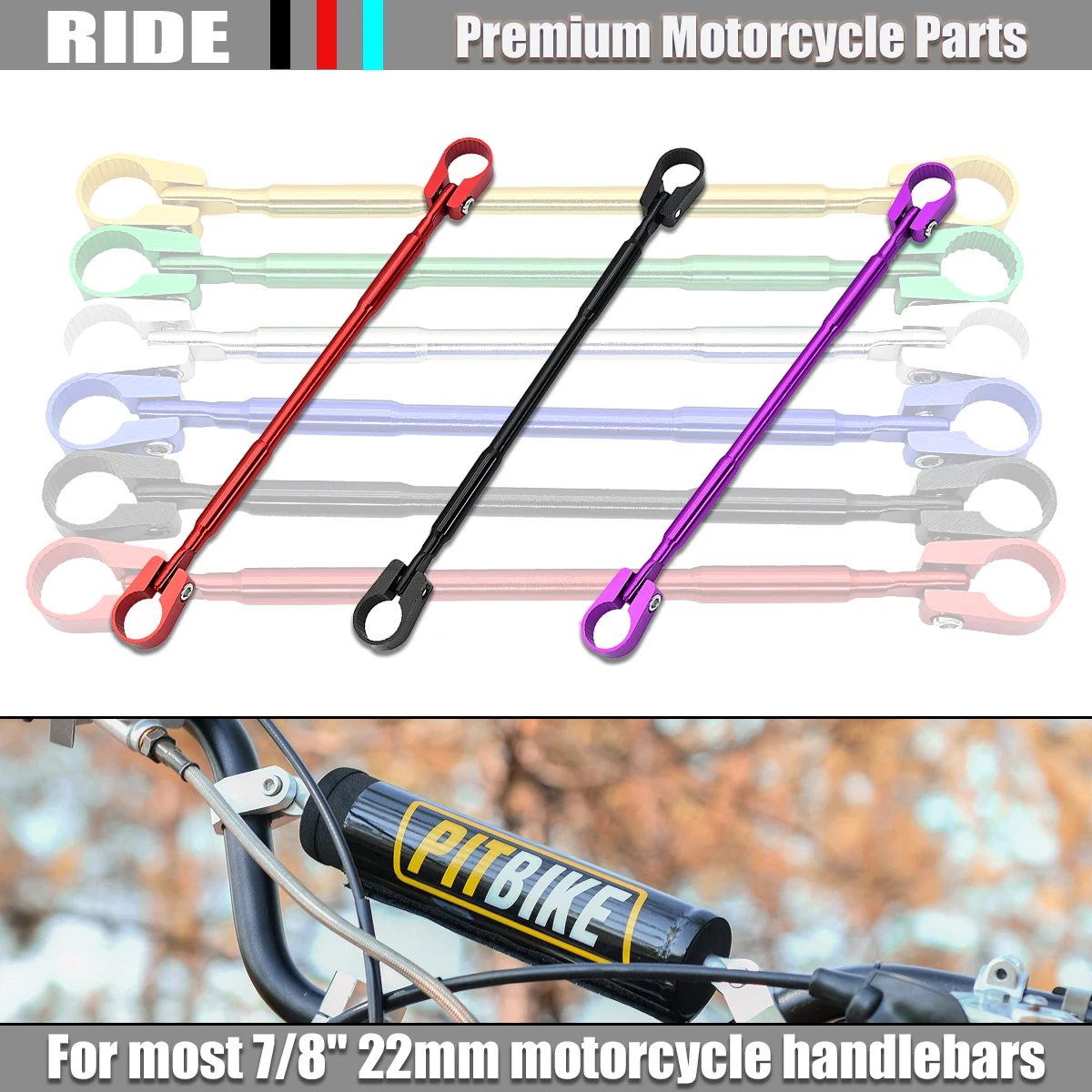For 7/8" 22mm Handlebar Universal Parts Motorcycle CNC Aluminum Handle Bar Cross Bar Steering Strength Lever Balance Cross Lever
For 7/8" 22mm Handlebar Universal Parts Motorcycle CNC Aluminum Handle Bar Cross Bar Steering Strength Lever Balance Cross Lever
