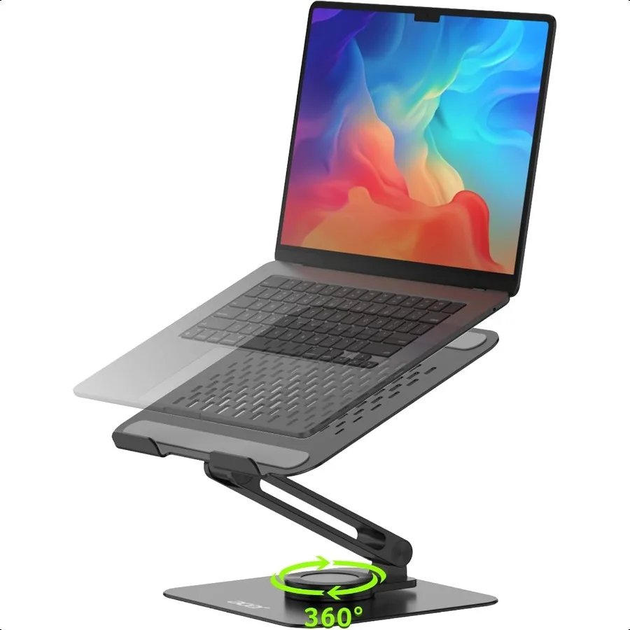 Laptop Stand for Desk with 360 Swivel Base Rotating Laptop Riser for Desk Adjustable Computer Stand for Laptops Ergonomic Riser
Laptop Stand for Desk with 360 Swivel Base Rotating Laptop Riser for Desk Adjustable Computer Stand for Laptops Ergonomic Riser