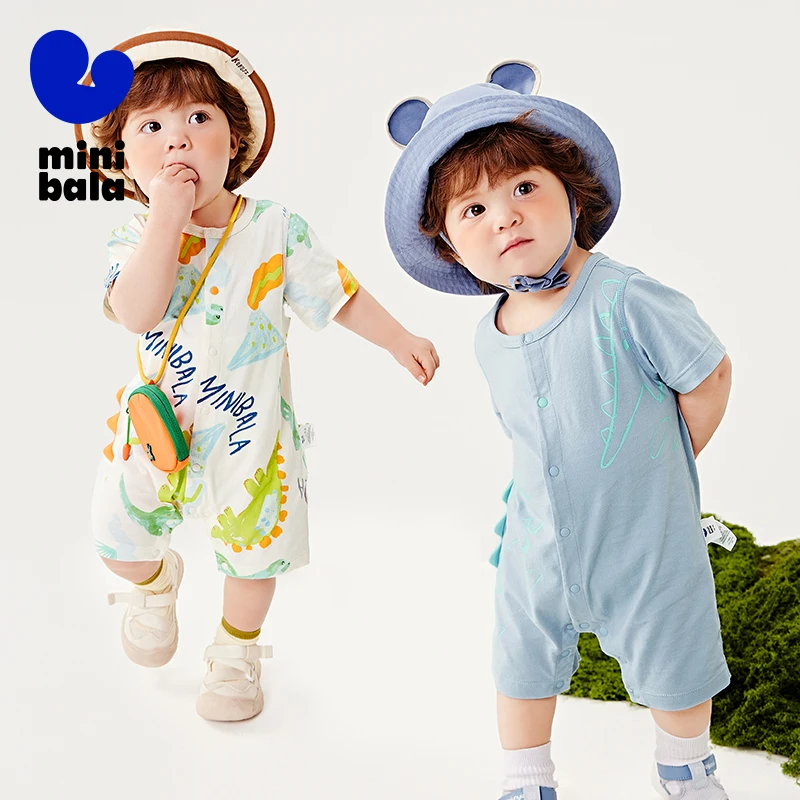 Mini Bala Romper Baby Unisex Cotton Dinosaur Print One-Piece Outfit Summer Cute Bodysuit
Mini Bala Romper Baby Unisex Cotton Dinosaur Print One-Piece Outfit Summer Cute Bodysuit