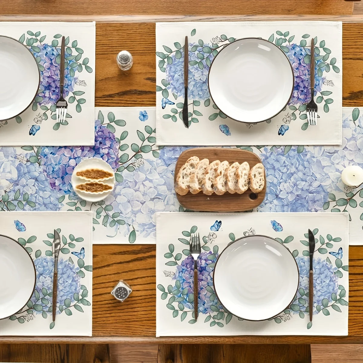 Hydrangea Eucalyptus Linen Placemats Set of 4 - Machine Washable, Woven Floral Table Mats, Rectangular Dinner Decor, 12x18 Inch
Hydrangea Eucalyptus Linen Placemats Set of 4 - Machine Washable, Woven Floral Table Mats, Rectangular Dinner Decor, 12x18 Inch