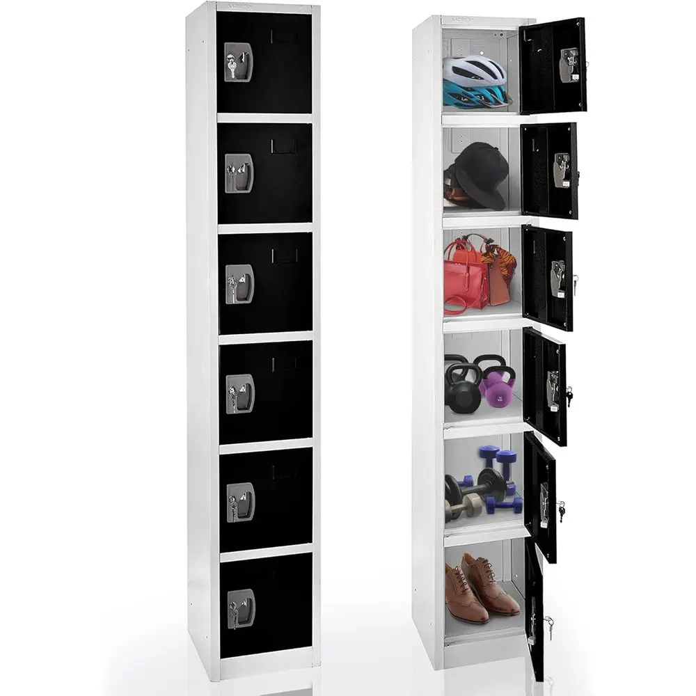 Large School Locker with 6 Do6 Hooks Storage Locker or Garage Storage - Oice Storage Lockers (6 Door, Black)
Large School Locker with 6 Do6 Hooks Storage Locker or Garage Storage - Oice Storage Lockers (6 Door, Black)