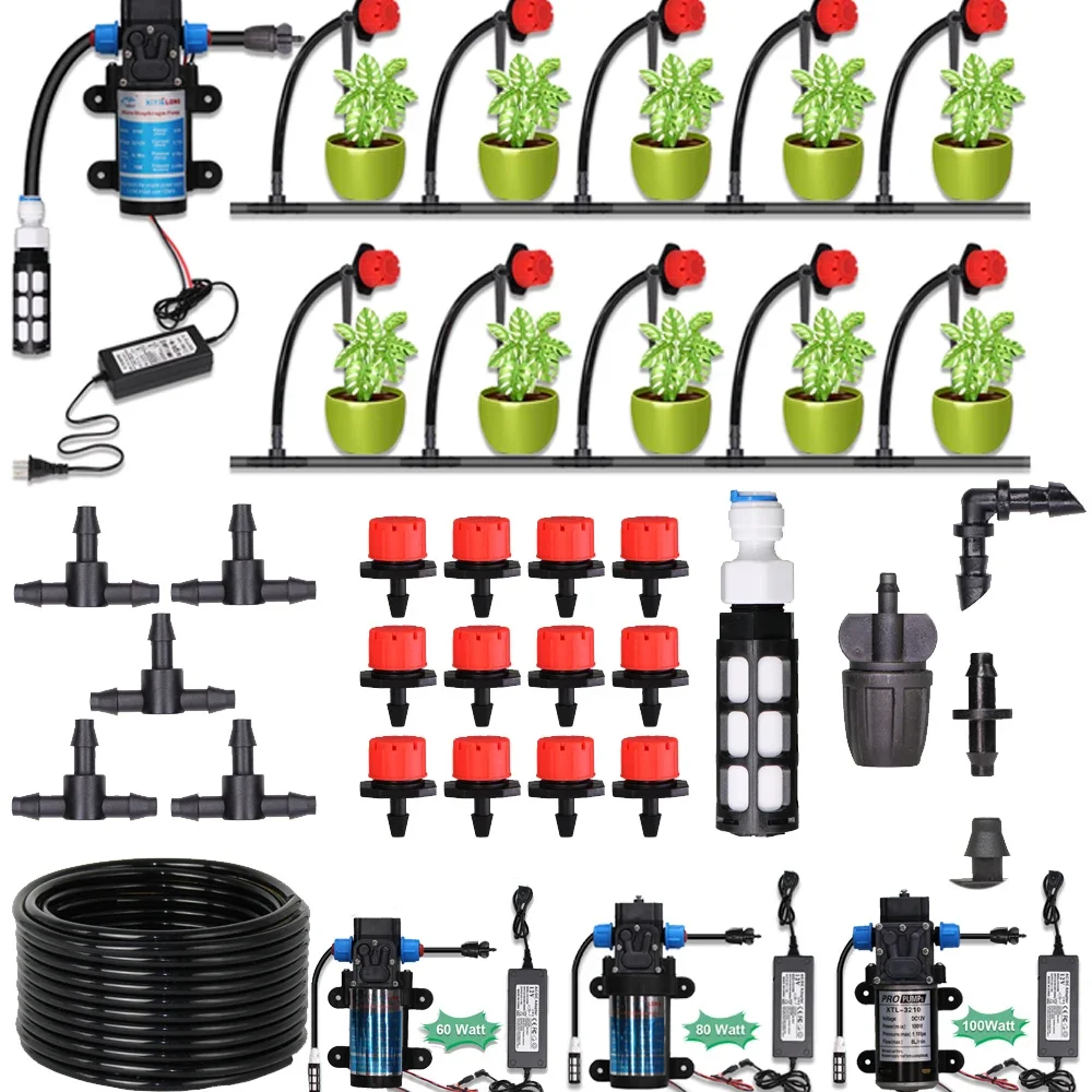 5-30 M Garden Watering Set 45W Self-Priming Pump Supporting Power Supply Greenhouse Balcony Drip Irrigation Combination System
5-30 M Garden Watering Set 45W Self-Priming Pump Supporting Power Supply Greenhouse Balcony Drip Irrigation Combination System