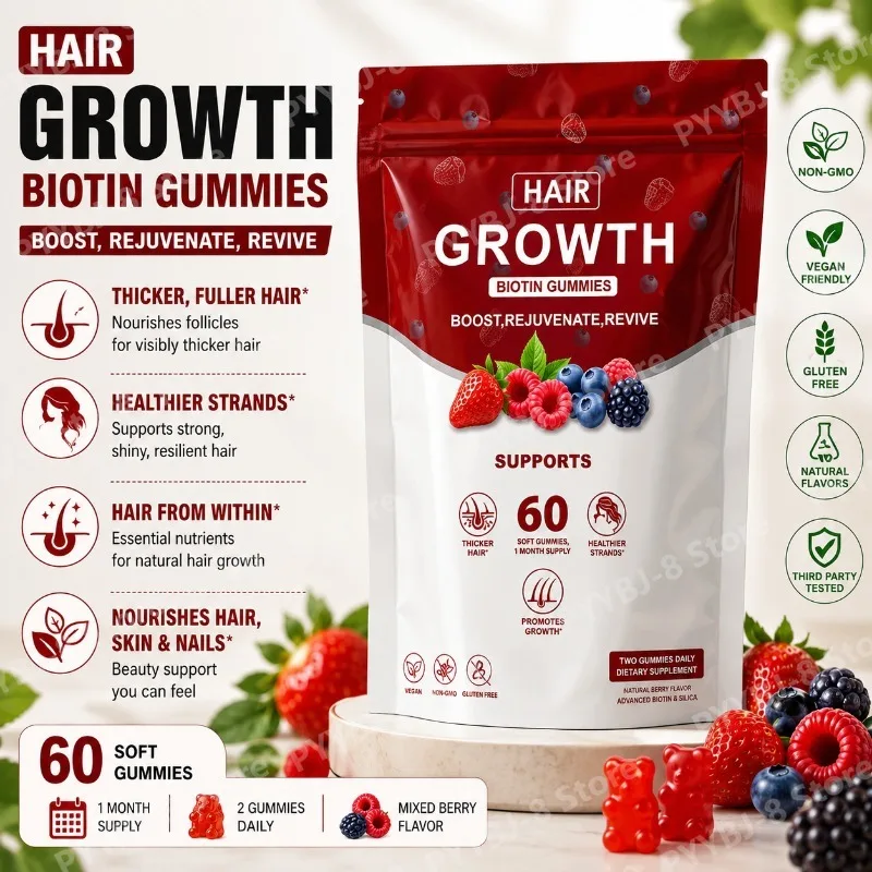 Biotin Hair Nutrition Gummies– 60 Count Berry Flavor with Vitamin Collagen & Botanical Extracts Supports Healthy Skin & Nails
Biotin Hair Nutrition Gummies– 60 Count Berry Flavor with Vitamin Collagen & Botanical Extracts Supports Healthy Skin & Nails
