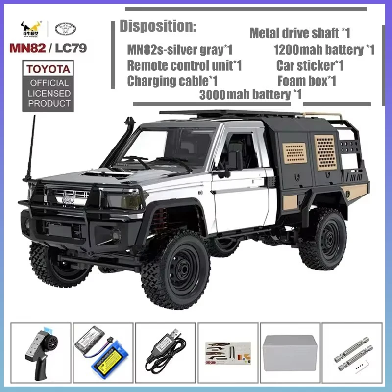 From MN82 MN82S LC79 1/12 Full size RC pickup four-wheel drive Remote climb off-road vehicle Toyota Analog four-wheel drive RC
From MN82 MN82S LC79 1/12 Full size RC pickup four-wheel drive Remote climb off-road vehicle Toyota Analog four-wheel drive RC