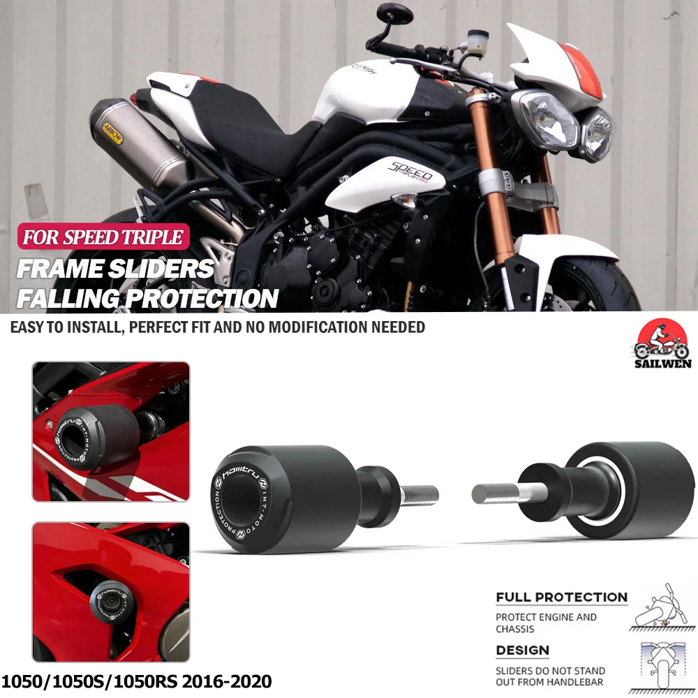 Motorcycle CNC Frame Sliders Protector Guard Fairing Crash Pad Falling Protection For Speed Triple 1050 1050S 1050RS 2016-2020
Motorcycle CNC Frame Sliders Protector Guard Fairing Crash Pad Falling Protection For Speed Triple 1050 1050S 1050RS 2016-2020