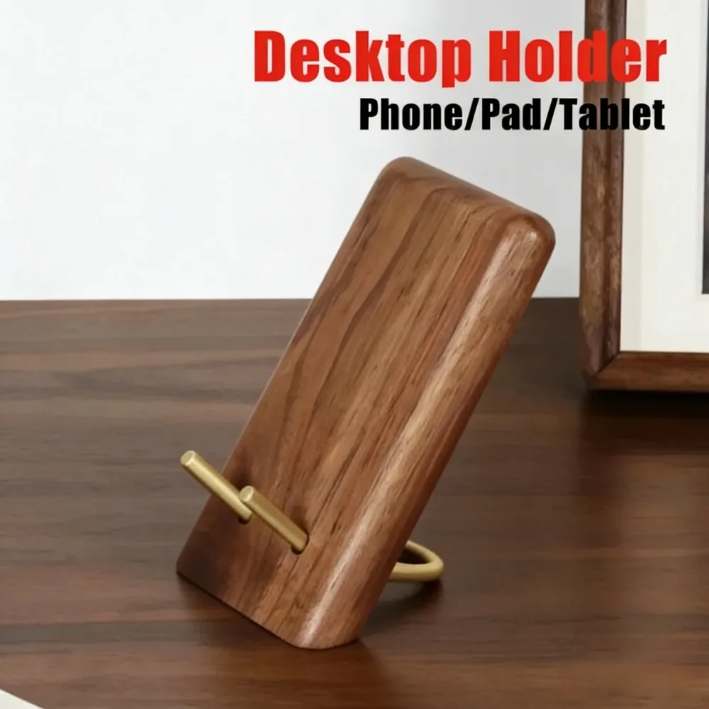 Desktop Phone Stand Walnut Wood Solid Wooden Minimalist Portable Universal Holder for Phone Tablet Dorm Home Office Bedside Desk
Desktop Phone Stand Walnut Wood Solid Wooden Minimalist Portable Universal Holder for Phone Tablet Dorm Home Office Bedside Desk