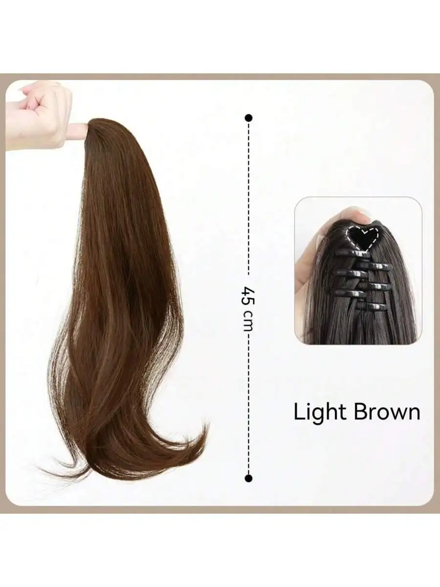 Light Brown Curly Layered Ponytail Hair Clip For Women 45cm Claw Clip Hairpiece
Light Brown Curly Layered Ponytail Hair Clip For Women 45cm Claw Clip Hairpiece