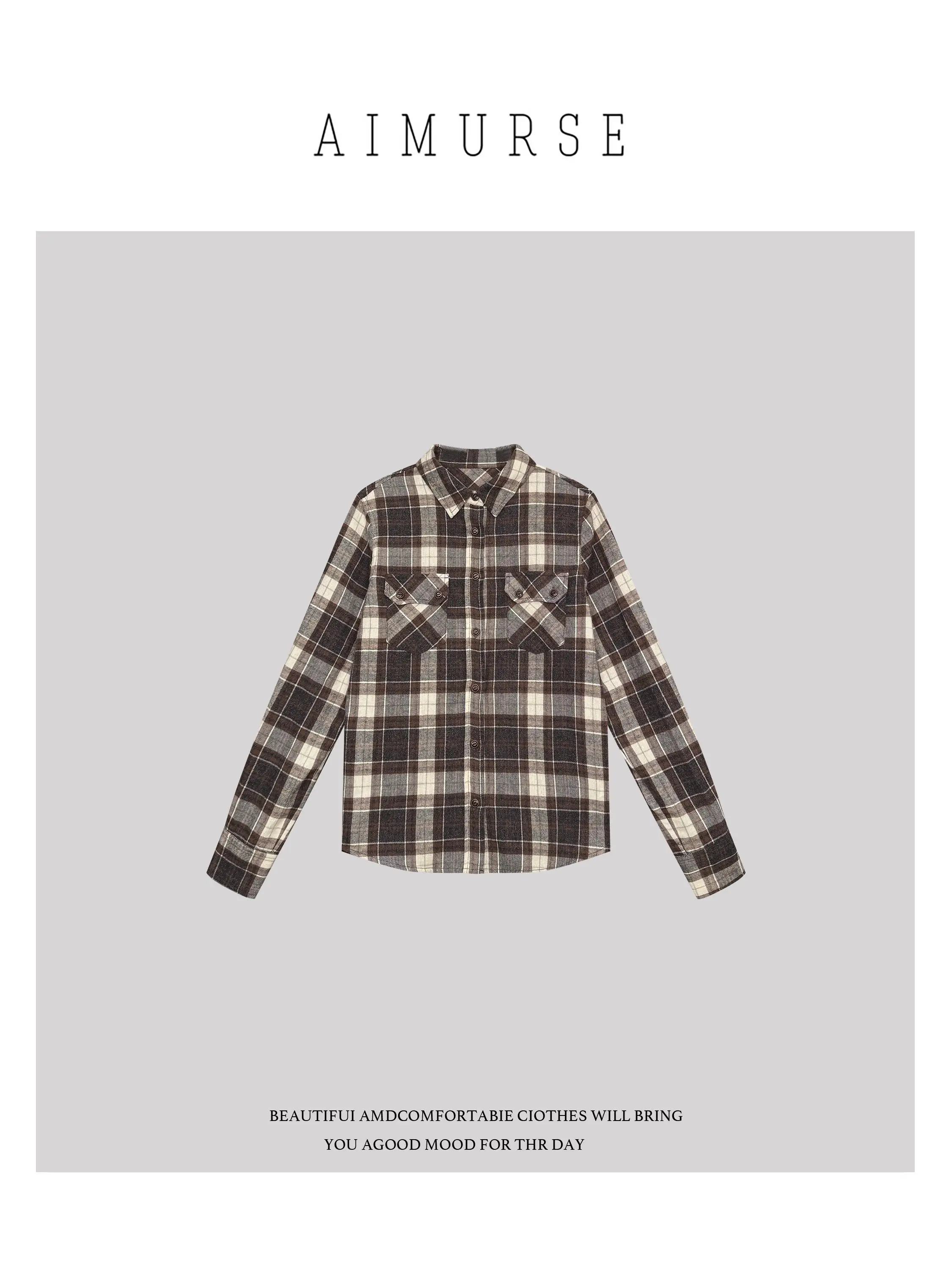 AIMURSE Casual Plaid Cotton irt Versatile Classic Design Comfortable Breathable Long Sve Women's Faion Casual irt
AIMURSE Casual Plaid Cotton irt Versatile Classic Design Comfortable Breathable Long Sve Women's Faion Casual irt