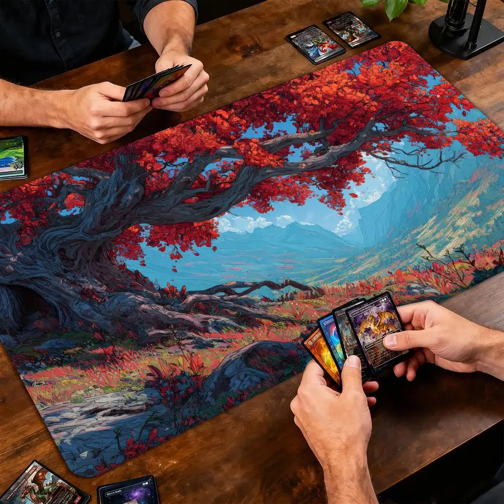 Игровой коврик для карточных игр Fantasy Giant Ancient Tree Magic Card Battle Mat MTG с противоскользящим основанием, для настольных игр и TCG.
Игровой коврик для карточных игр Fantasy Giant Ancient Tree Magic Card Battle Mat MTG с противоскользящим основанием, для настольных игр и TCG.
