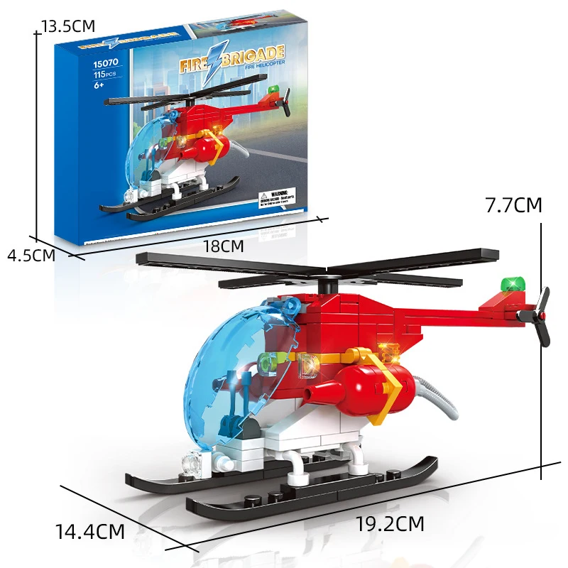 115pcs City Fire Helicopter Aircraft Building Blocks, Small Particle Assembly Model, Kids Educational
115pcs City Fire Helicopter Aircraft Building Blocks, Small Particle Assembly Model, Kids Educational