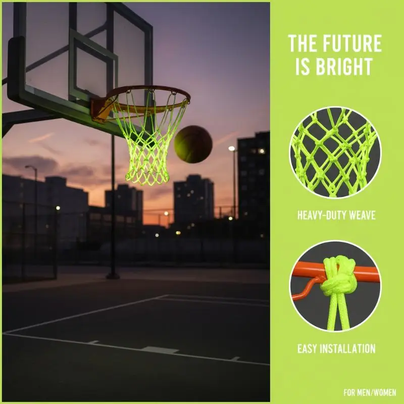1PCS 50CM Standard Luminous Basketball Net Green Fluorescent Basketball Net Self Luminous Children's Basketball Frame Net 1PC
1PCS 50CM Standard Luminous Basketball Net Green Fluorescent Basketball Net Self Luminous Children's Basketball Frame Net 1PC