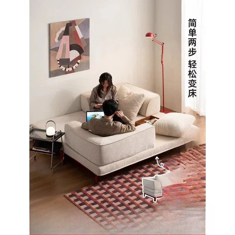 Folding dual-purpose sofa bed, small apartment multi-functional retractable fabric sofa 
Folding dual-purpose sofa bed, small apartment multi-functional retractable fabric sofa