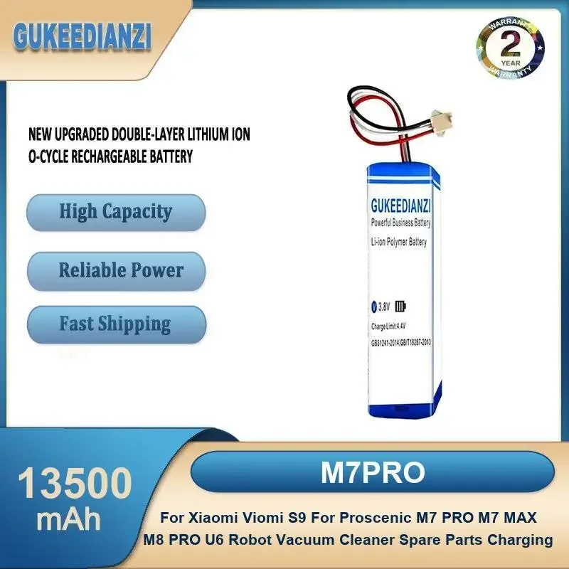 M7PRO 13500 мАч аксессуары для роботов-пылесосов аккумулятор для Xiaomi Viomi S9 для Proscenic M7 PRO/MAX M8 PRO U6 робот-пылесос
M7PRO 13500 мАч аксессуары для роботов-пылесосов аккумулятор для Xiaomi Viomi S9 для Proscenic M7 PRO/MAX M8 PRO U6 робот-пылесос