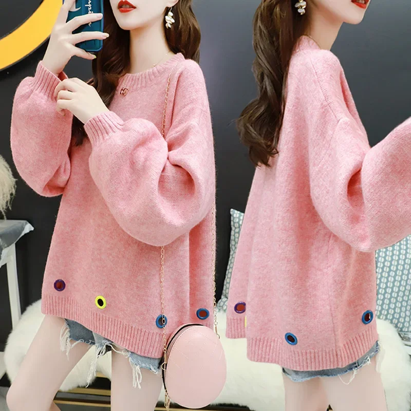 New Autumn Winter Loose Pullover Basic Warm Sweater for Women Preppy Style Soft Kniited Korean Sweet V Neck Fashion Sweaters
New Autumn Winter Loose Pullover Basic Warm Sweater for Women Preppy Style Soft Kniited Korean Sweet V Neck Fashion Sweaters
