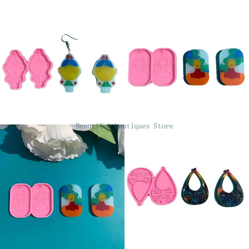 U4LF Handmade Earrings Epoxy Resin Mold Eardrop Danglers Silicone Mould DIY Crafts Jewelry Pendant Necklace Casting Tools
U4LF Handmade Earrings Epoxy Resin Mold Eardrop Danglers Silicone Mould DIY Crafts Jewelry Pendant Necklace Casting Tools