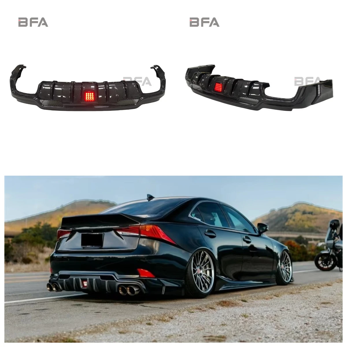 FOR Lexus IS200T IS250 IS300 IS350 2013-2019 R-Style Carbon Fiber Rear Diffuser Rear Lip Body Kit
FOR Lexus IS200T IS250 IS300 IS350 2013-2019 R-Style Carbon Fiber Rear Diffuser Rear Lip Body Kit