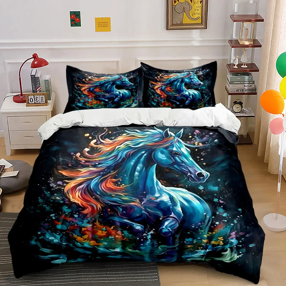 Colorful Horse Canvas Art Set Multiple sizes kid's and adults' bedroom Exquisite 3PC bedding set, gift
Colorful Horse Canvas Art Set Multiple sizes kid's and adults' bedroom Exquisite 3PC bedding set, gift