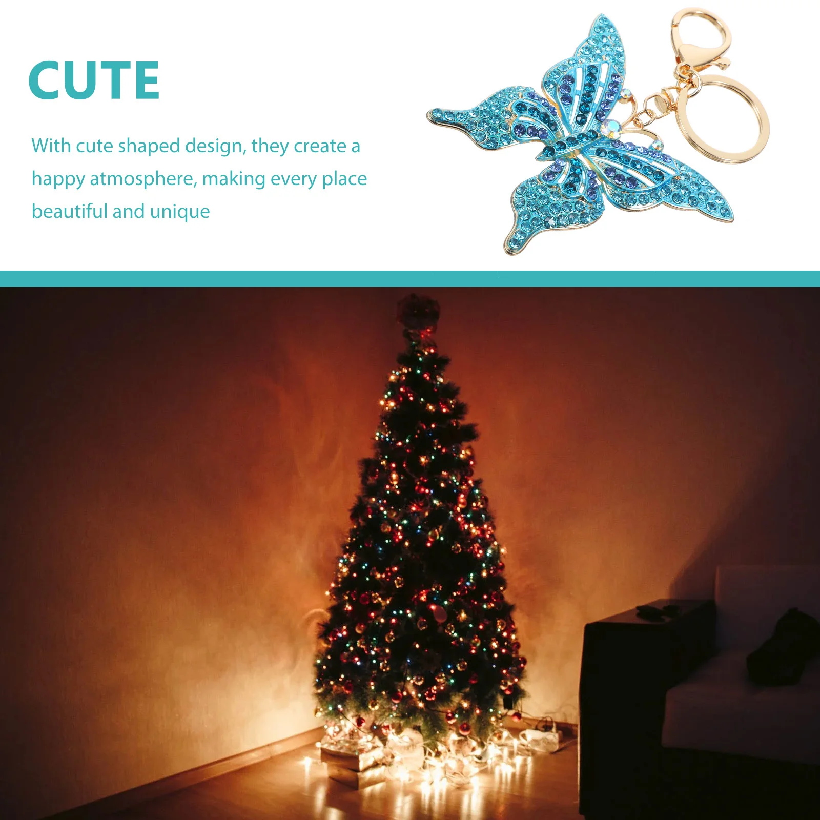 Lovely Butterfly Shaped Christmas Ornament Sparkling Hanging Decor for Xmas Tree Home Garden Holiday Celebration
Lovely Butterfly Shaped Christmas Ornament Sparkling Hanging Decor for Xmas Tree Home Garden Holiday Celebration