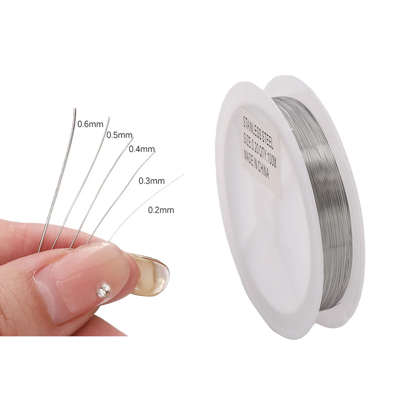0.2-0.6 mm Strong Stainless Steel Line Wire Beading Cord String Craft Bailing Sculpting Wire For Jewelry Making DIY Handcraft
0.2-0.6 mm Strong Stainless Steel Line Wire Beading Cord String Craft Bailing Sculpting Wire For Jewelry Making DIY Handcraft