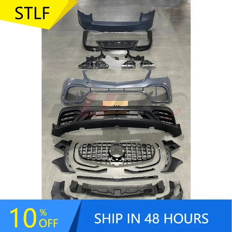 Бамперы для Mercedes-Benz X253 (2016-2019) в стиле GLC63 S: передний бампер, решетка радиатора, задний диффузор, выхлопные трубы
Бамперы для Mercedes-Benz X253 (2016-2019) в стиле GLC63 S: передний бампер, решетка радиатора, задний диффузор, выхлопные трубы