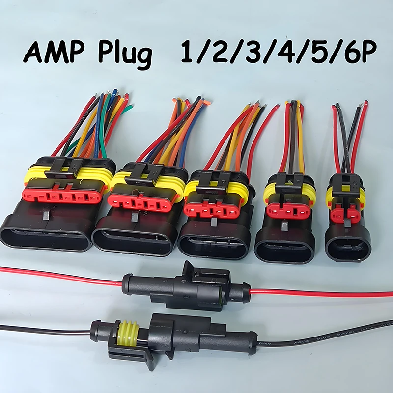 1PCS Waterproof AMP Plug Socket 1 2 3 4 5 6P Male and Female Connector Plug With Wire Suitable For Electric Vehicles and Cars
1PCS Waterproof AMP Plug Socket 1 2 3 4 5 6P Male and Female Connector Plug With Wire Suitable For Electric Vehicles and Cars