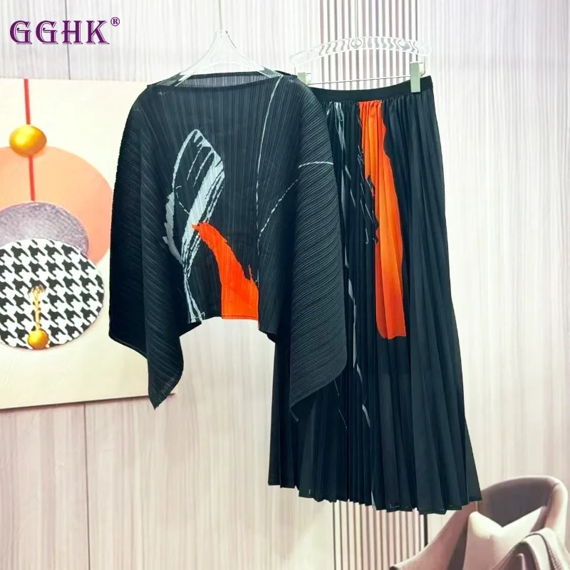 Женская плиссированная юбка-трапеция GGHK, из двух частей, необычный дизайн, модный элегантный Свободный Топ с принтом, Новинка осени 2024
Женская плиссированная юбка-трапеция GGHK, из двух частей, необычный дизайн, модный элегантный Свободный Топ с принтом, Новинка осени 2024