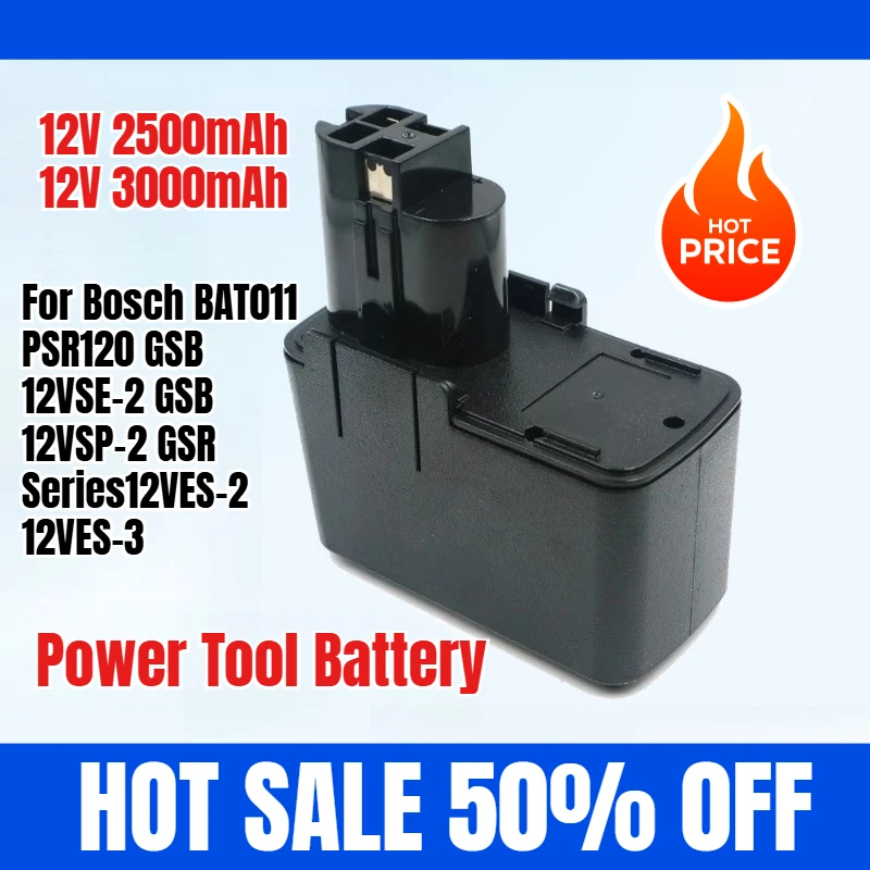 12V 2.5Ah/3.0Ah for Bosch BAT011 PSR120 GSB 12VSE-2 GSB 12VSP-2 GSR Series12VES-2 12VES-3 Power Tool Battery
12V 2.5Ah/3.0Ah for Bosch BAT011 PSR120 GSB 12VSE-2 GSB 12VSP-2 GSR Series12VES-2 12VES-3 Power Tool Battery