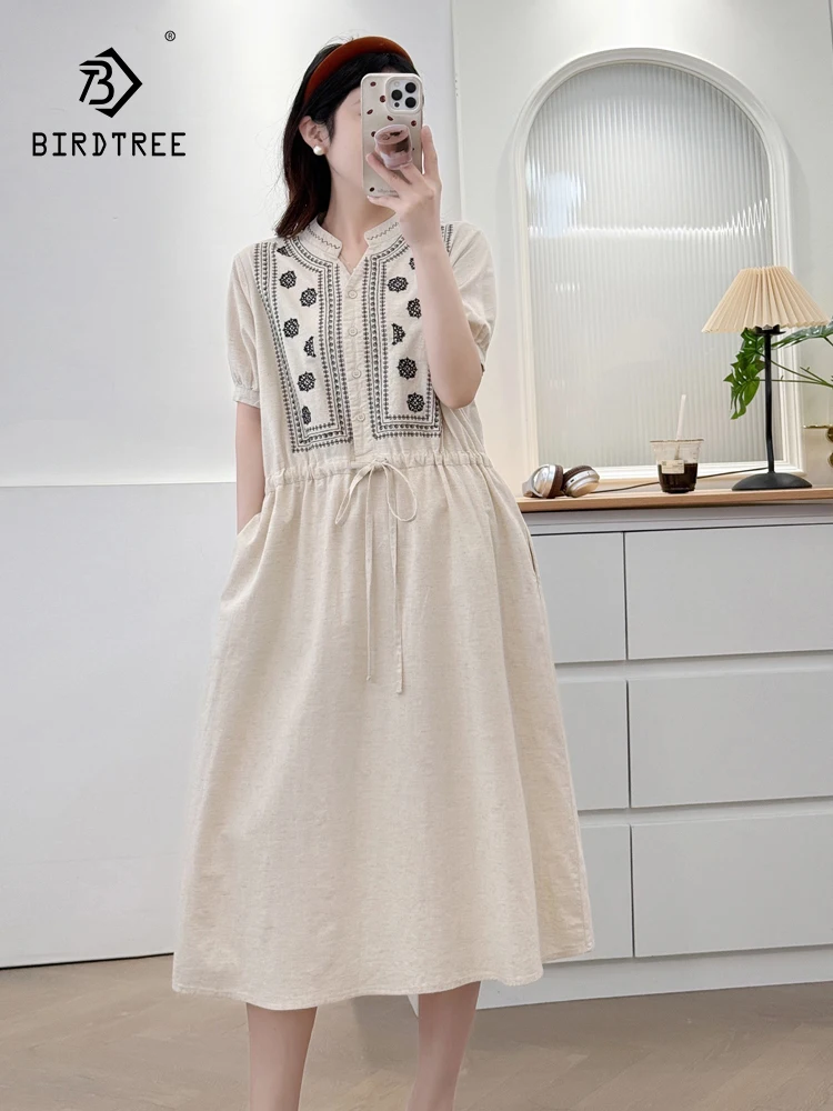 New 2026 Summer Women Cotton Short Sleeve Dresses, V Neck Embroidery, Mori Girl Japan Preppy Style Loose A-line Dress D66329CC
New 2026 Summer Women Cotton Short Sleeve Dresses, V Neck Embroidery, Mori Girl Japan Preppy Style Loose A-line Dress D66329CC