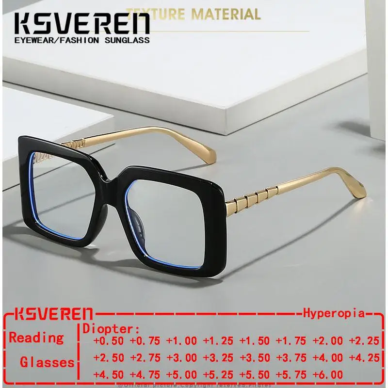 Trendy Large Square Anti Blue Light Reading Glasses Women Clear Lens Presbyopic Eyeglasses Female Prescription Optical Glasses
Trendy Large Square Anti Blue Light Reading Glasses Women Clear Lens Presbyopic Eyeglasses Female Prescription Optical Glasses