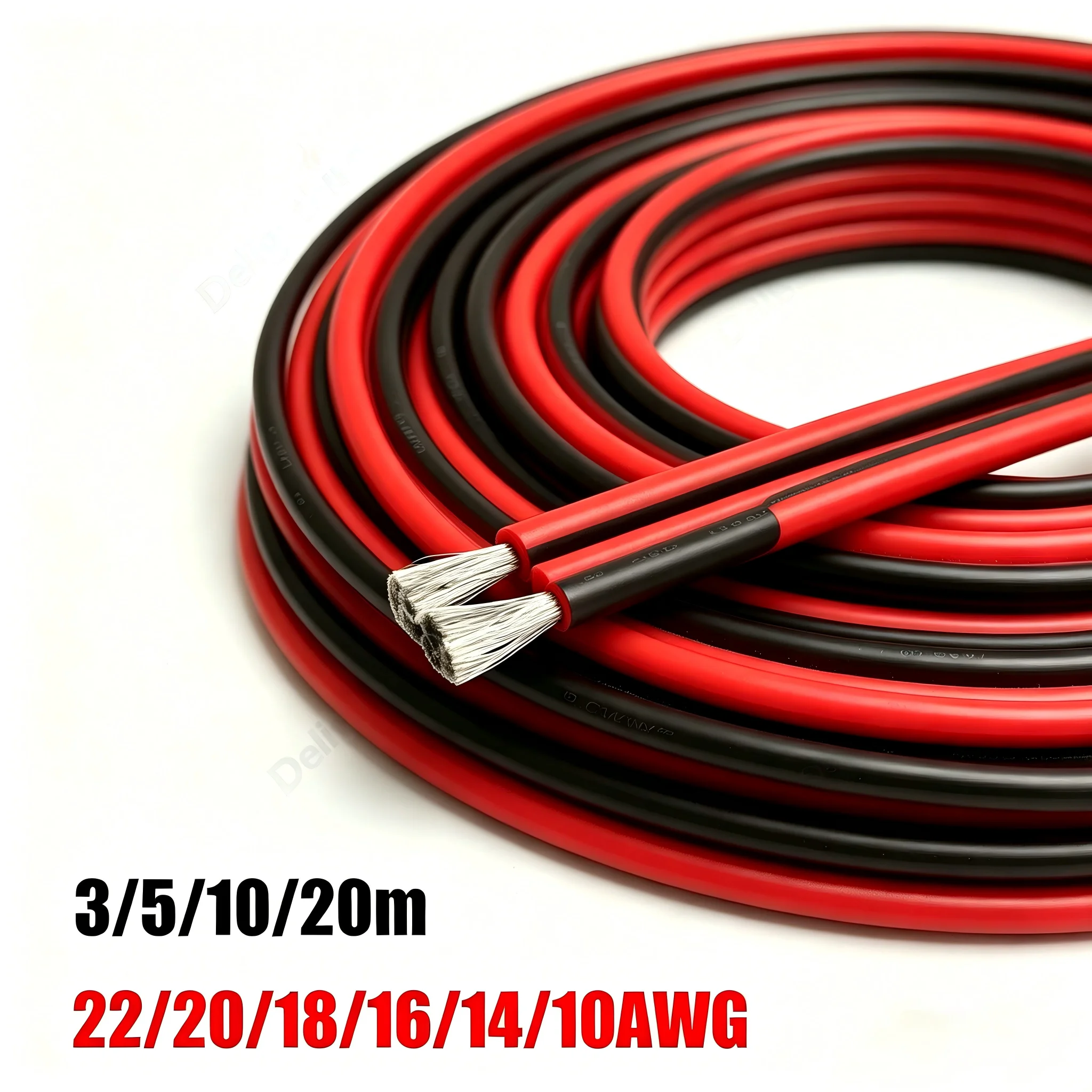 2 Pin Silicone Wire 22/20/18/16/14/12/10AWG Flexible Red Black Parallel Cable Tinned Copper Wire For Car Battery Inverter Motor
2 Pin Silicone Wire 22/20/18/16/14/12/10AWG Flexible Red Black Parallel Cable Tinned Copper Wire For Car Battery Inverter Motor