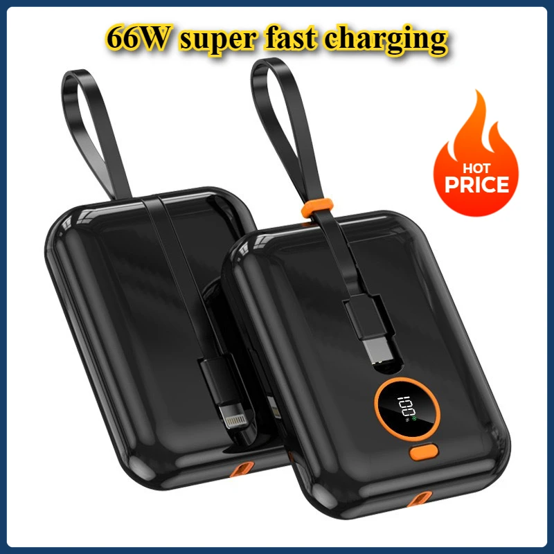 66W Super Fast Charging with Its Own Cable, Power Bank 10000mAh Large-capacity Mobile Power Supply
66W Super Fast Charging with Its Own Cable, Power Bank 10000mAh Large-capacity Mobile Power Supply