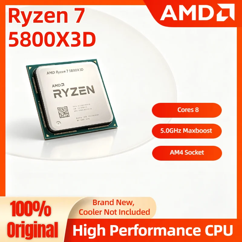 AMD 5000 Series New Ryzen7 5800X3D 8Core16Thread Gaming CPU 5GHz 96MB DDR4 105W Unpacked Loose Piece Chip Socket AM4
AMD 5000 Series New Ryzen7 5800X3D 8Core16Thread Gaming CPU 5GHz 96MB DDR4 105W Unpacked Loose Piece Chip Socket AM4