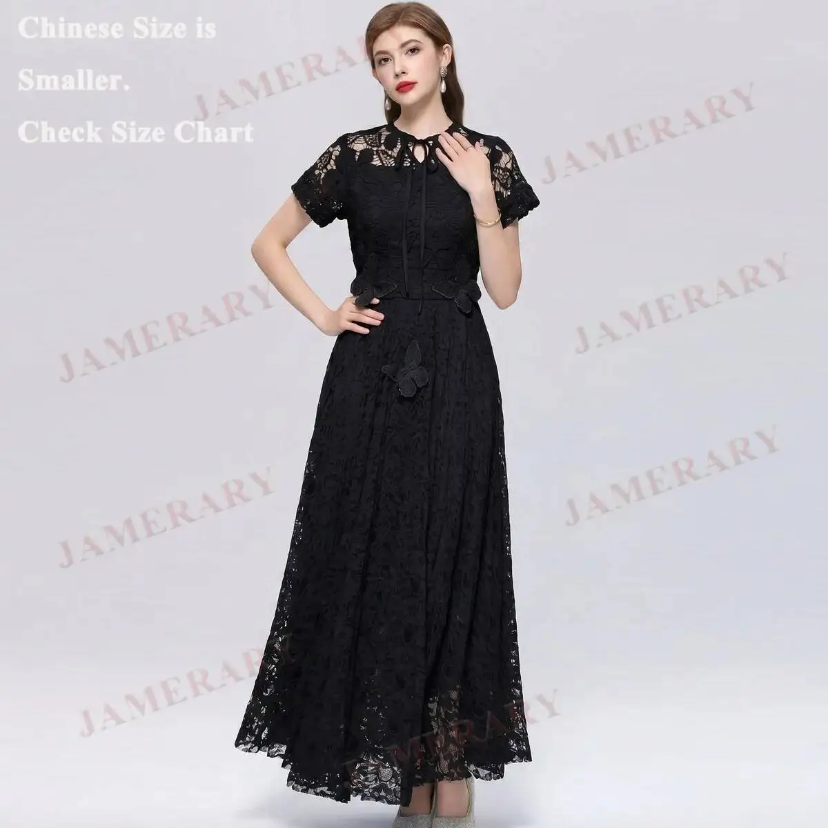 Elegant Hollow Embroidery Summer Formal Evening Lace Dresses Women Short Sleeve Butterfly Maxi Long Dress Wedding Party Robe
Elegant Hollow Embroidery Summer Formal Evening Lace Dresses Women Short Sleeve Butterfly Maxi Long Dress Wedding Party Robe