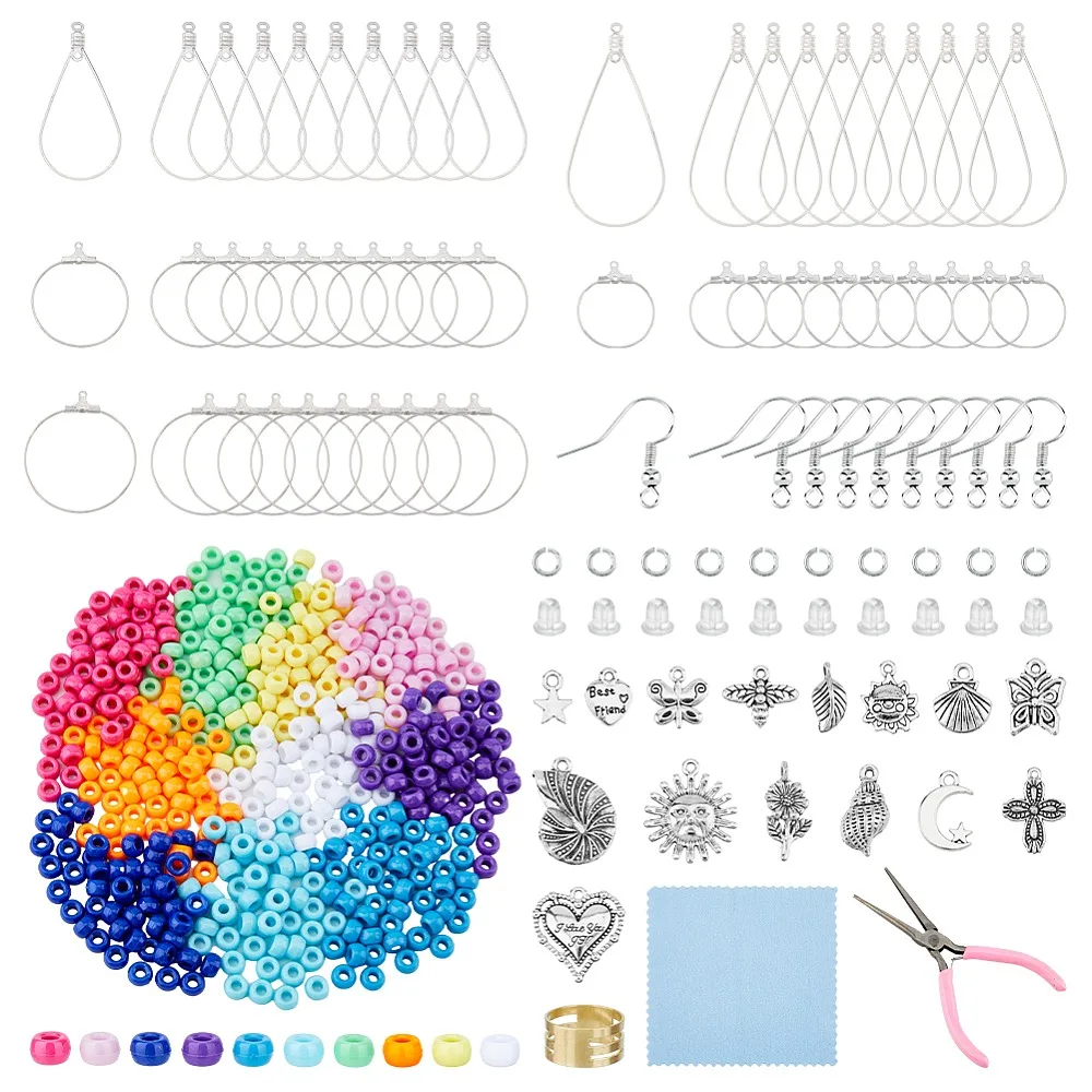 DIY Earring Making Kits Including Brass Earring Hooks Alloy 304 Stainless Steel Wire Pendants Plastic Barrel Beads Pliers
DIY Earring Making Kits Including Brass Earring Hooks Alloy 304 Stainless Steel Wire Pendants Plastic Barrel Beads Pliers