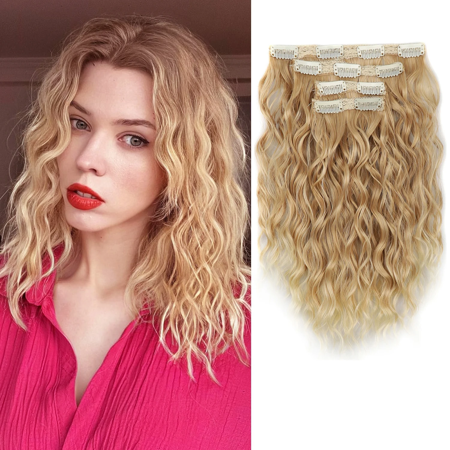 Zolin Synthetic Hair Clip in Hair Extensions 4pcs/set Short Wave Curly Hair Brown Blonde Color Hairpiece For Women
Zolin Synthetic Hair Clip in Hair Extensions 4pcs/set Short Wave Curly Hair Brown Blonde Color Hairpiece For Women