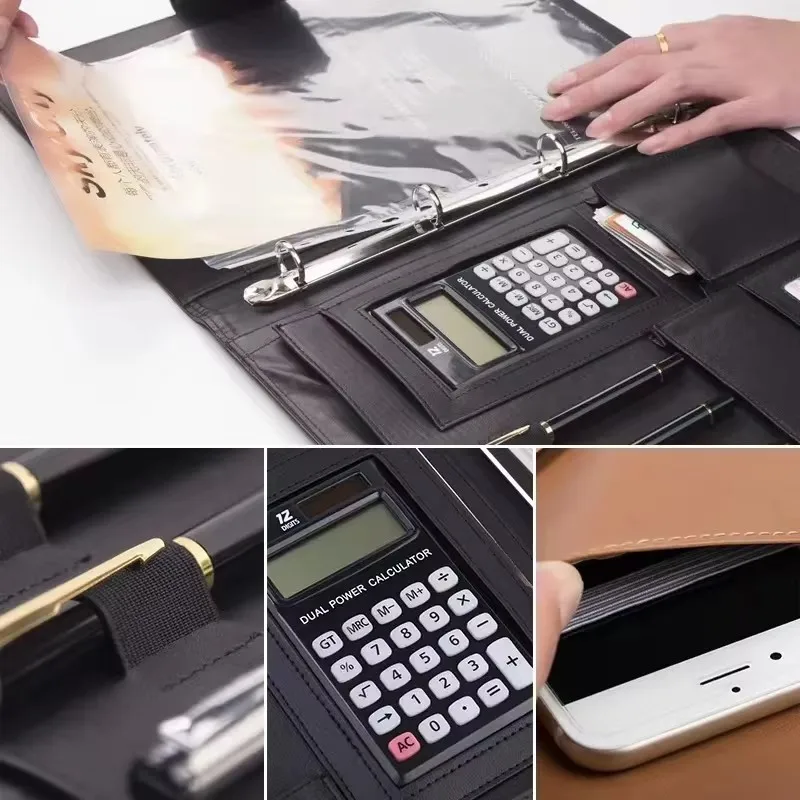 Бизнес-папка формата А4, портфель из искусственной кожи, портфель с калькулятором, держатель для карт, офисный органайзер для документов
Бизнес-папка формата А4, портфель из искусственной кожи, портфель с калькулятором, держатель для карт, офисный органайзер для документов