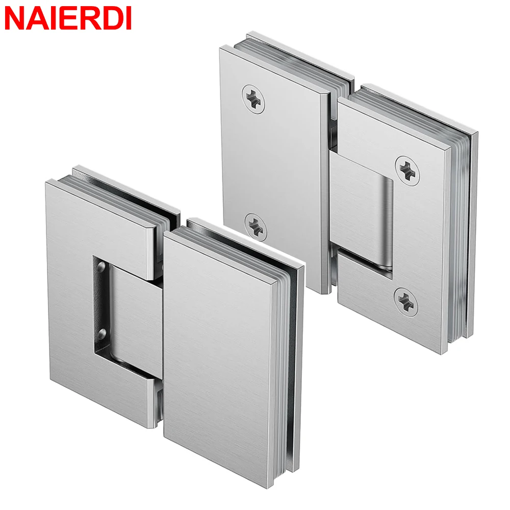 NAIERDI Glass Shower Door Hinges 180 Degree Stainless Steel Glass Door Hinge Glass Clip Door Hardware Replacement Part
NAIERDI Glass Shower Door Hinges 180 Degree Stainless Steel Glass Door Hinge Glass Clip Door Hardware Replacement Part