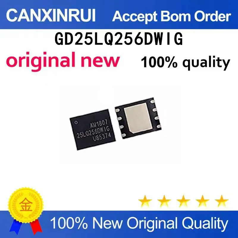 (5-100 PCS) New Flash GD25LQ256DWIG WSON-8 256M bit 1.8V Serial Flash Chip IC
(5-100 PCS) New Flash GD25LQ256DWIG WSON-8 256M bit 1.8V Serial Flash Chip IC
