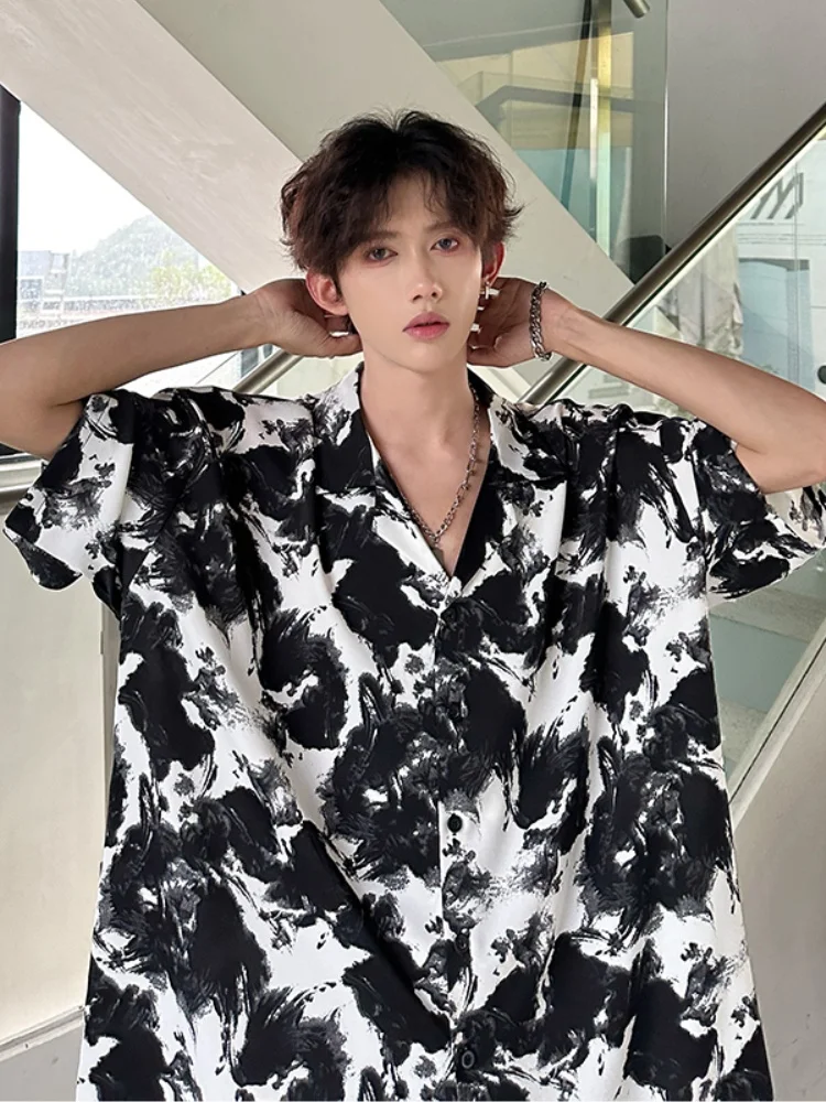 Water-Based Dye Ice Silk Loose Fit Summer irt Men's Faionable ort Sve Printed Casual irt Cool Feeling Thin Sle
Water-Based Dye Ice Silk Loose Fit Summer irt Men's Faionable ort Sve Printed Casual irt Cool Feeling Thin Sle