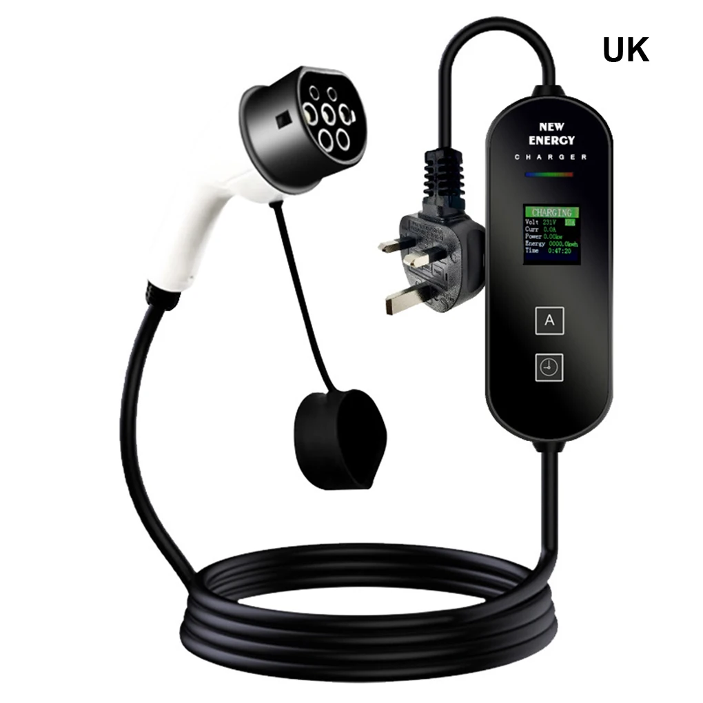 3.5KW 5M 8-16A Car Electric Charging Cable Type 2 Portable EV Charger with LED Digital Display Charger Reliable TYPE-2 UK Plug
3.5KW 5M 8-16A Car Electric Charging Cable Type 2 Portable EV Charger with LED Digital Display Charger Reliable TYPE-2 UK Plug