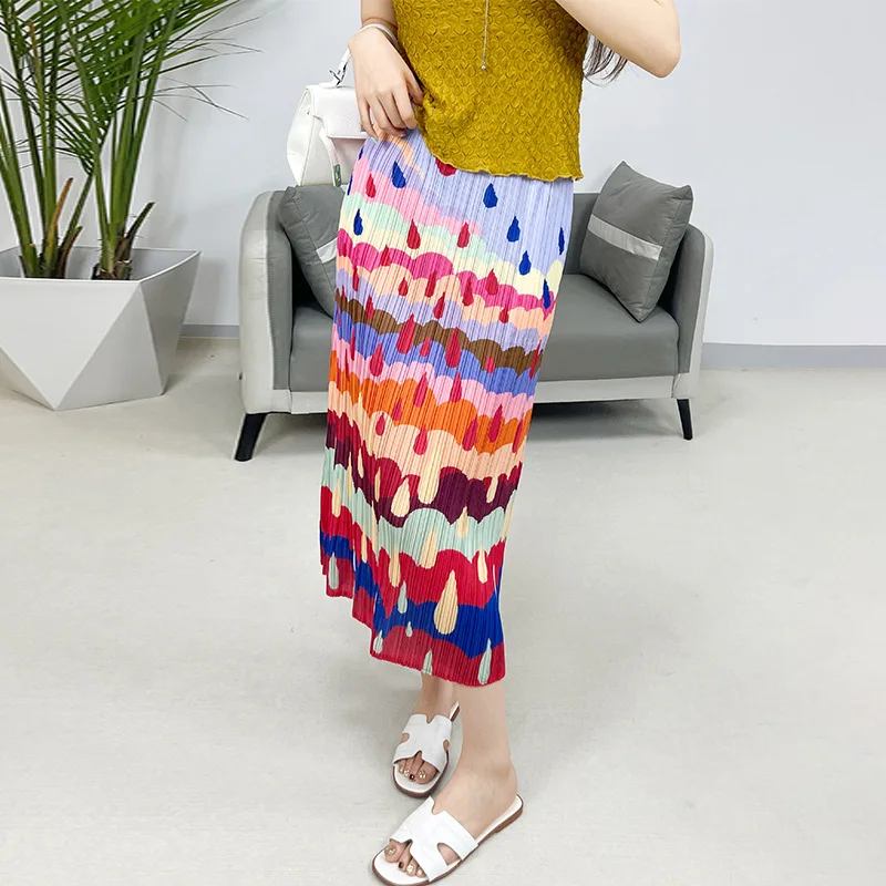 2024 Summer New Style Miyake Pleated Casual Printed Skirt for Women Loose Elastic Fashionable Design Women's Skirt
2024 Summer New Style Miyake Pleated Casual Printed Skirt for Women Loose Elastic Fashionable Design Women's Skirt