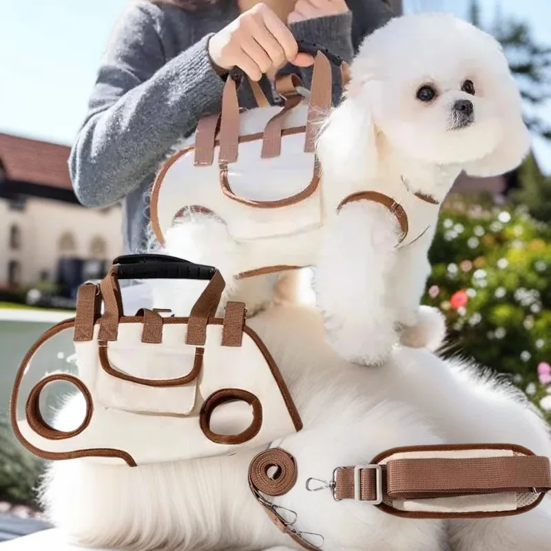 Новая стильная портативная сумка через плечо для маленьких собак, дышащий ручной уличный рюкзак на одно плечо с четырьмя ножками.
Новая стильная портативная сумка через плечо для маленьких собак, дышащий ручной уличный рюкзак на одно плечо с четырьмя ножками.