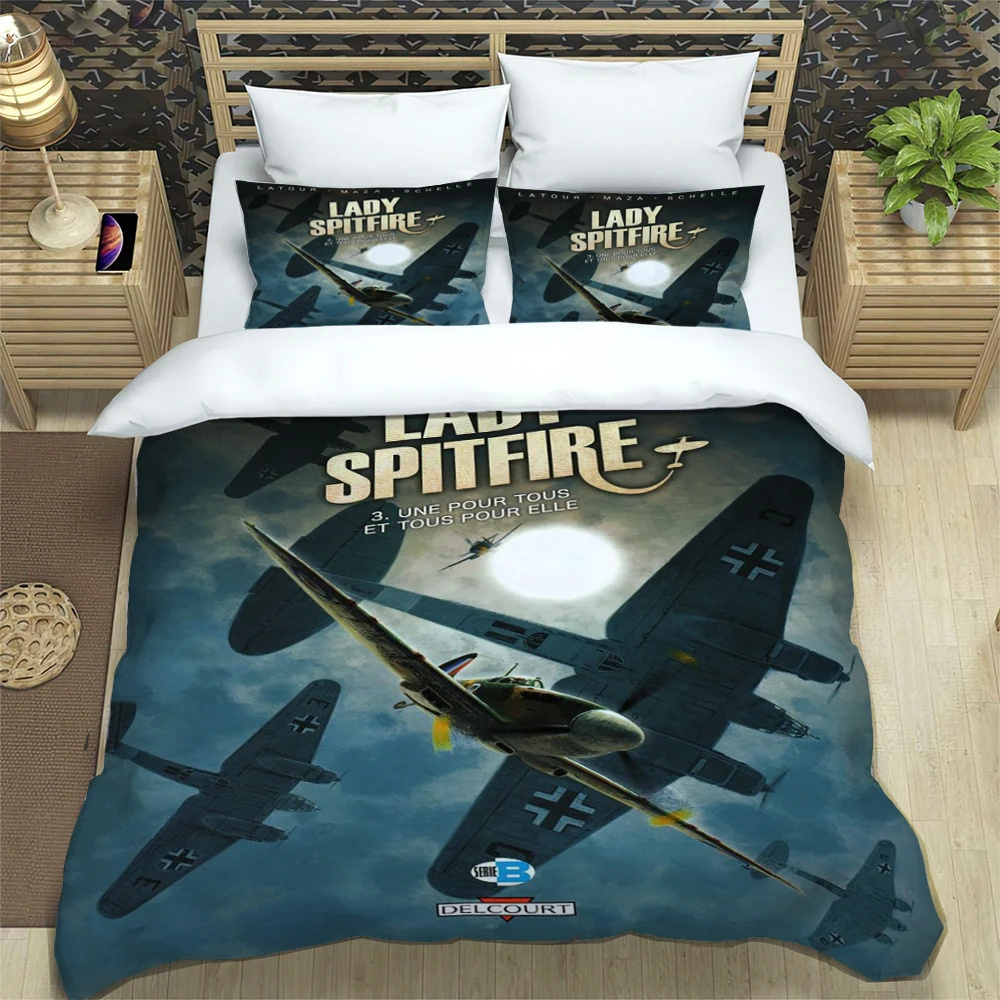 S-Spitfire Fashion Trendy Print Three-piece Set Suitable for Kids or Adults Quilt Cover Pillowcase Bedding Set Birthday Gift
S-Spitfire Fashion Trendy Print Three-piece Set Suitable for Kids or Adults Quilt Cover Pillowcase Bedding Set Birthday Gift