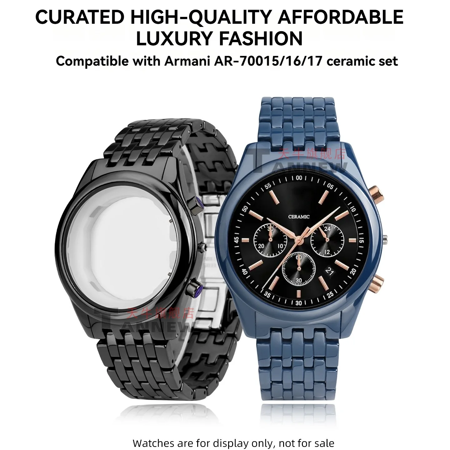 For Armani AR70015 AR70016 AR70017 Ceramic Case Strap Modification Kit Full Replacement Set for Men’s Watch Dial Mod Accessories
For Armani AR70015 AR70016 AR70017 Ceramic Case Strap Modification Kit Full Replacement Set for Men’s Watch Dial Mod Accessories