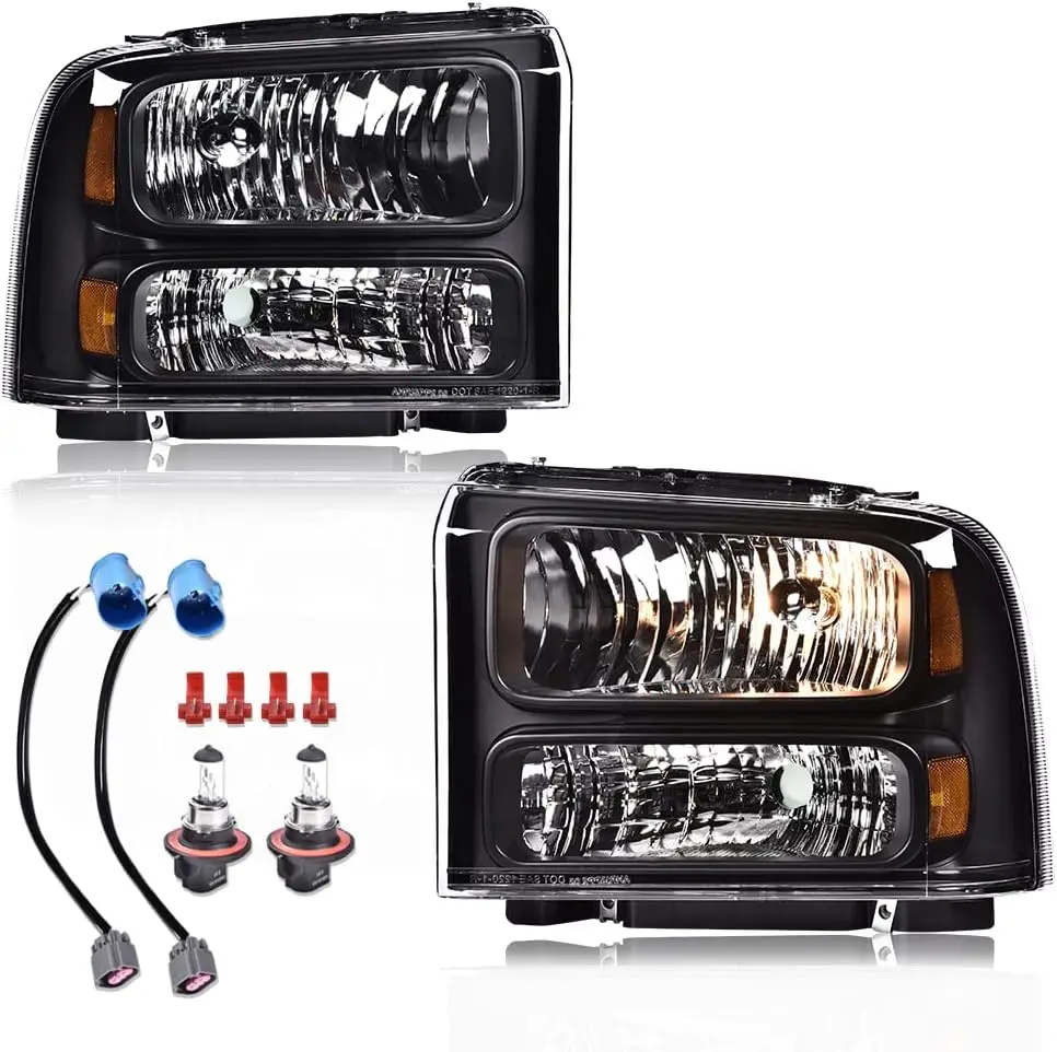 Headlights Assembly Compatible with Ford F250 F350 F450 F550 Super Duty 1999-2004 / Fit Ford Excursion 2000-2004 Headlamp Clear
Headlights Assembly Compatible with Ford F250 F350 F450 F550 Super Duty 1999-2004 / Fit Ford Excursion 2000-2004 Headlamp Clear