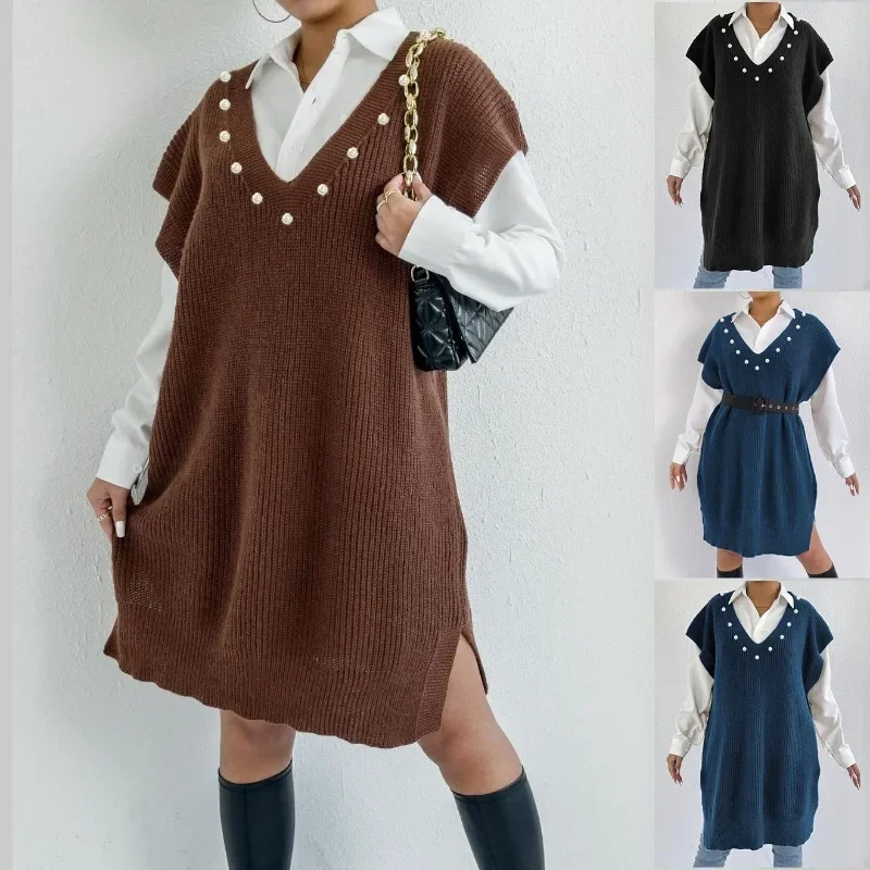 «Женский свободный вязаный жилет без рукавов с v-образным вырезом, однотонный повседневный свитер, жилет с разрезом по бокам, осенне-зимний многослойный предмет»
«Женский свободный вязаный жилет без рукавов с v-образным вырезом, однотонный повседневный свитер, жилет с разрезом по бокам, осенне-зимний многослойный предмет»