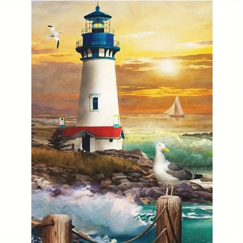 5D DIY Diamond Painting Seaside Watchtower Full Diamond Mosaic Embroidery Cross Embroidery Decoration Painting
5D DIY Diamond Painting Seaside Watchtower Full Diamond Mosaic Embroidery Cross Embroidery Decoration Painting